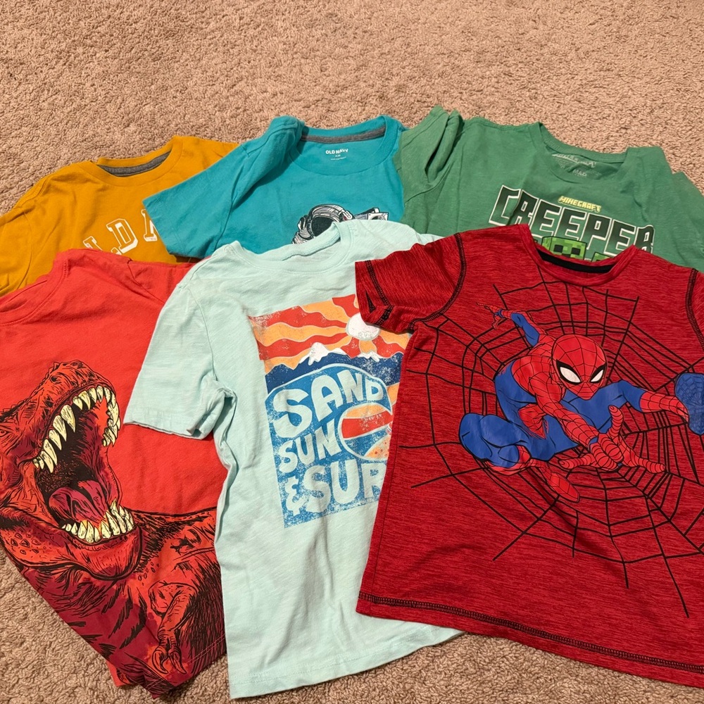 Colorful Kids Graphic T-Shirts Set